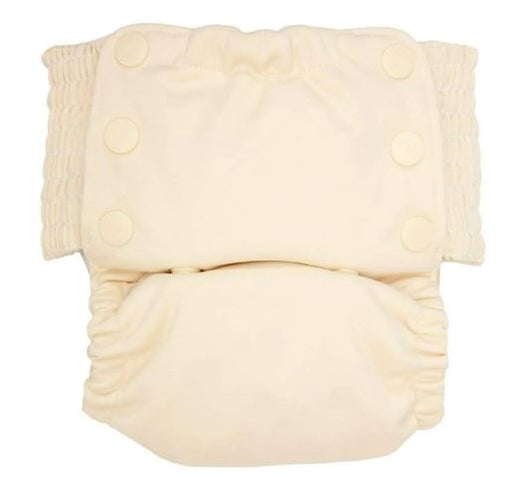 A White Cloth Diapers from GroVia in size O/S for neutral. (Front View)