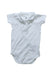 A White Short Sleeve Bodysuits from Bonpoint in size 0-3M for neutral. (Front View)