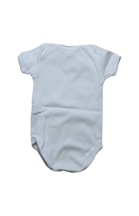 A White Short Sleeve Bodysuits from Bonpoint in size 0-3M for neutral. (Back View)