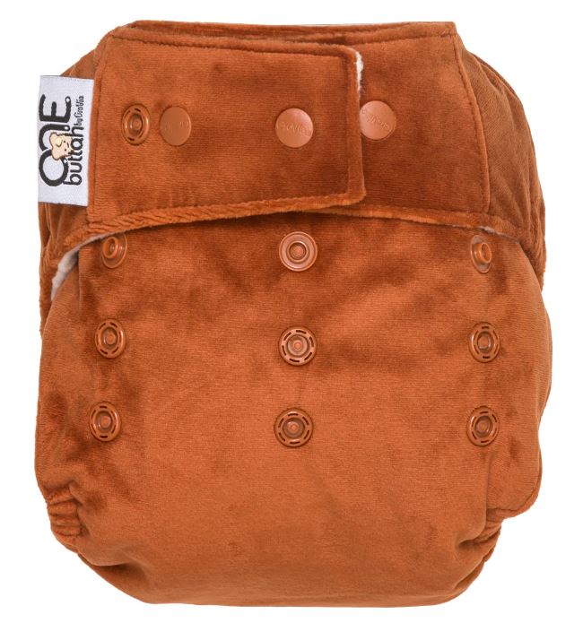 A Brown Cloth Diapers from GroVia in size O/S for neutral. (Front View)