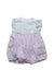 A Pink Short Sleeve Rompers from Il Gufo in size 0-3M for girl. (Front View)