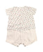 A White Short Sleeve Rompers from Petit Bateau in size 6-12M for neutral. (Back View)