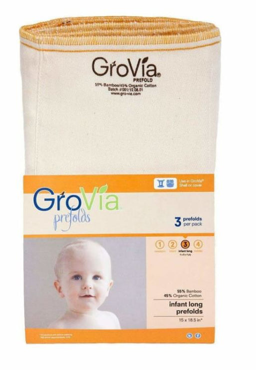 A White Cloth Diapers from GroVia in size O/S for neutral. (Front View)