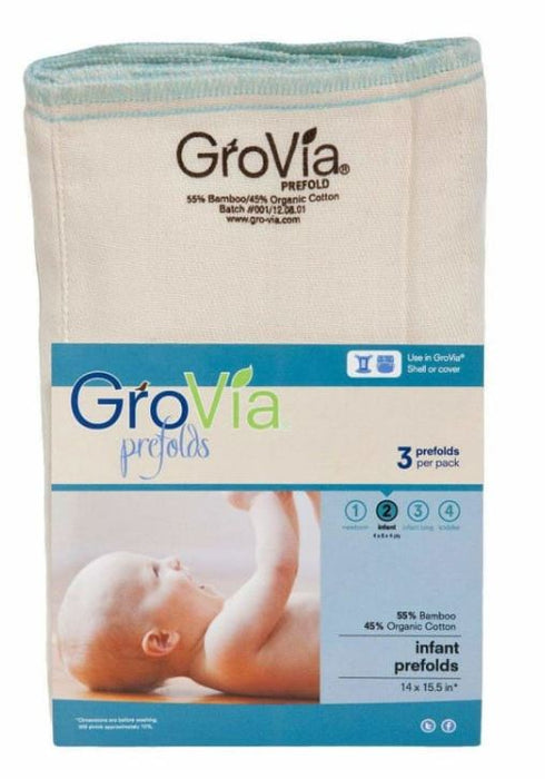 A White Cloth Diapers from GroVia in size O/S for neutral. (Front View)