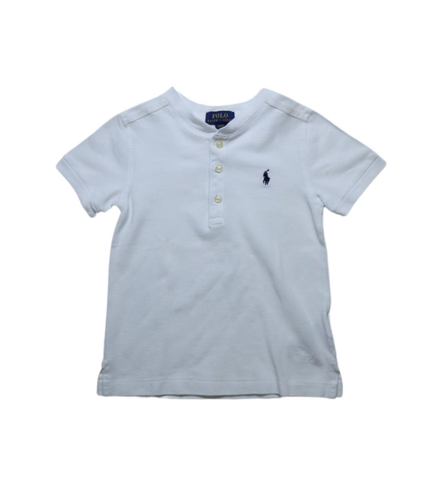 A White Short Sleeve Tops from Polo Ralph Lauren in size 3T for neutral. (Front View)