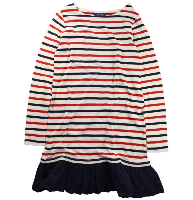 A Multicolour Long Sleeve Dresses from Polo Ralph Lauren in size 12Y for girl. (Front View)