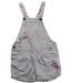 A Grey Overall Shorts from La Compagnie des Petits in size 6T for girl. (Front View)