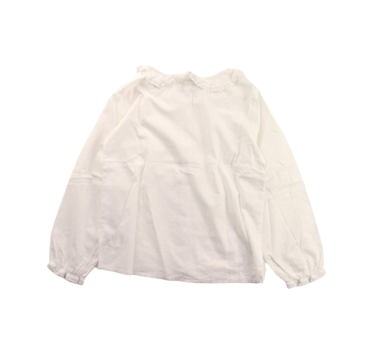 A White Long Sleeve Shirts from Bonnet à Pompon in size 8Y for girl. (Back View)