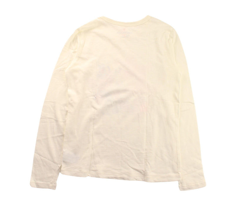 A White Long Sleeve T Shirts from Crewcuts in size 10Y for girl. (Back View)