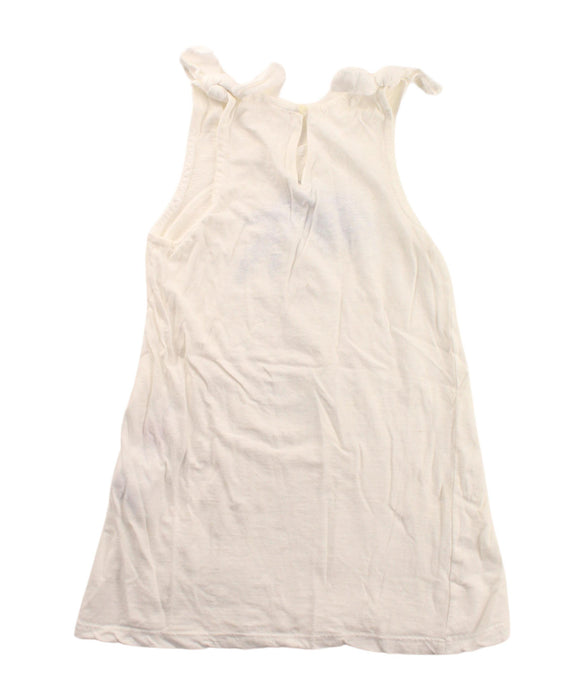 A White Sleeveless Dresses from Chloe in size 4T for girl. (Back View)