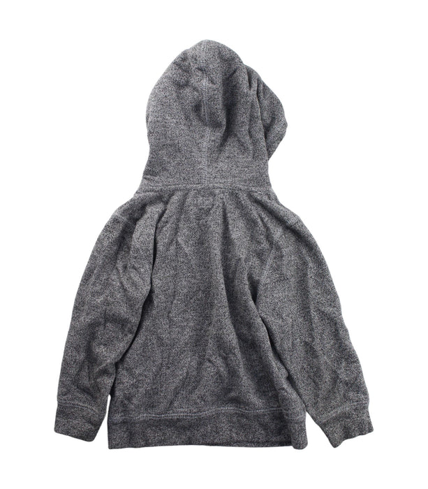 A Grey Hooded Sweatshirts from Roots in size 4T for boy. (Back View)