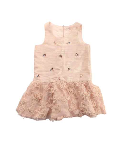 A Pink Sleeveless Dresses from Baby Sara in size 4T for girl. (Front View)
