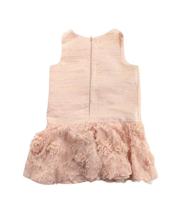 A Pink Sleeveless Dresses from Baby Sara in size 4T for girl. (Back View)
