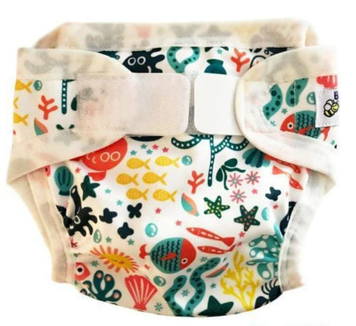 A Multicolour Cloth Diapers from Baby BeeHinds in size O/S for neutral. (Front View)