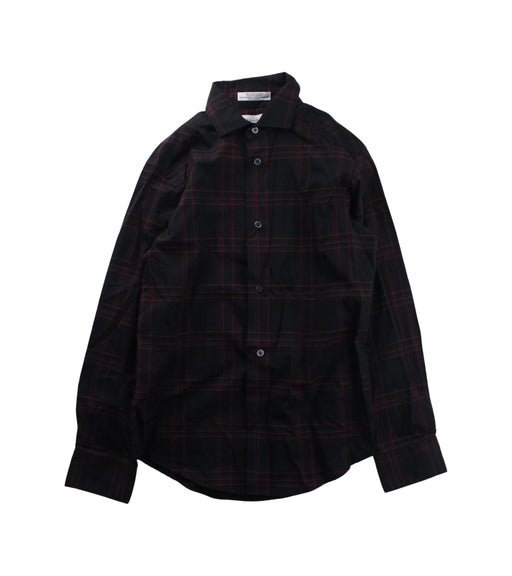 A Black Long Sleeve Shirts from Calvin Klein in size 10Y for boy. (Front View)
