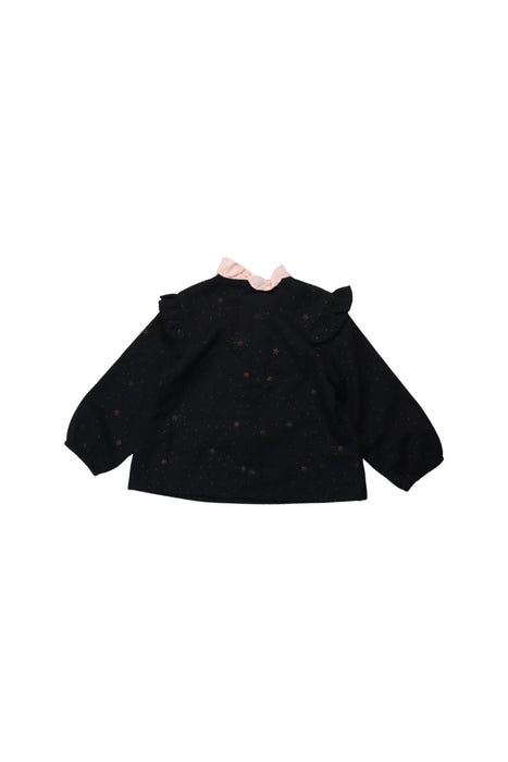 A Black Long Sleeve Shirts from Carrément Beau in size 2T for girl. (Back View)