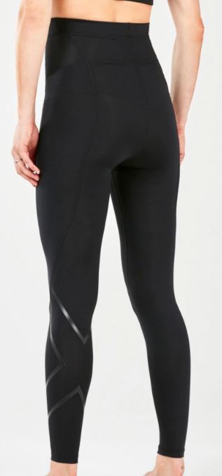 A Black Tights from 2XU in size S for maternity. (Back View)