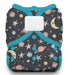 A Grey Cloth Diapers from Thirsties in size O/S for neutral. (Front View)