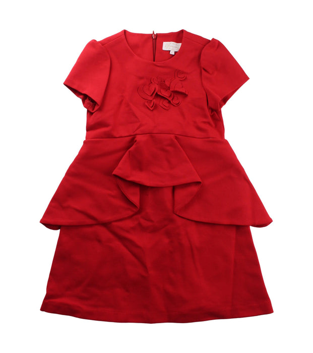 A Red Short Sleeve Dresses from Nicholas & Bears in size 6T for girl. (Front View)