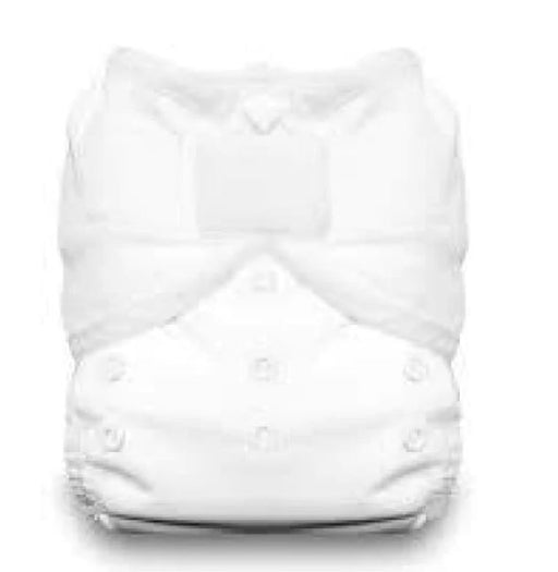 A White Cloth Diapers from Thirsties in size O/S for neutral. (Front View)