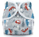 A Grey Cloth Diapers from Thirsties in size O/S for neutral. (Front View)