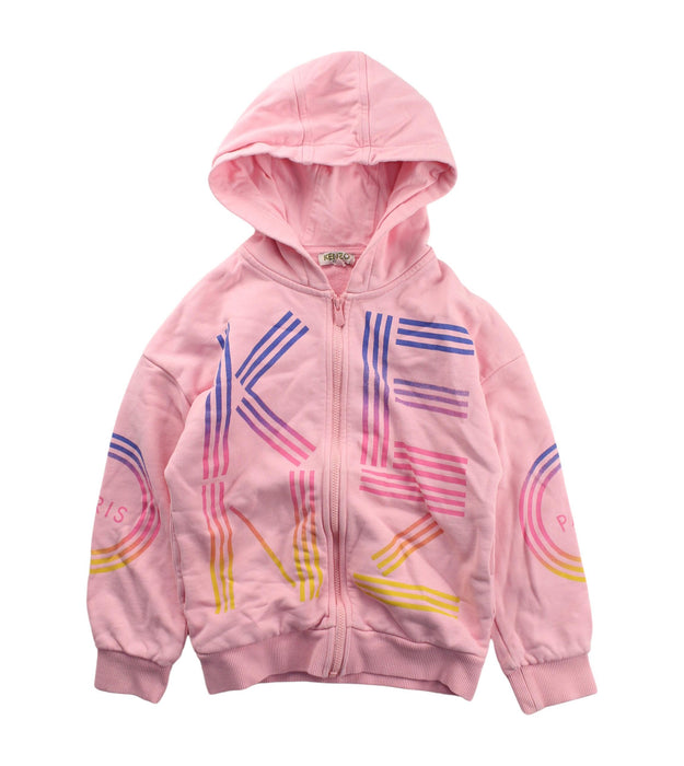 A Pink Zippered Sweatshirts from Kenzo in size 8Y for girl. (Front View)