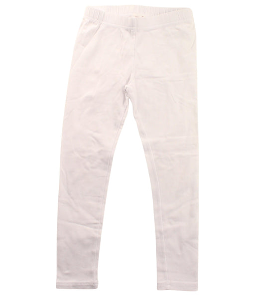 A White Leggings from Seed in size 4T for girl. (Front View)