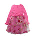 A Pink Long Sleeve Dresses from I Pinco Pallino in size 6T for girl. (Back View)