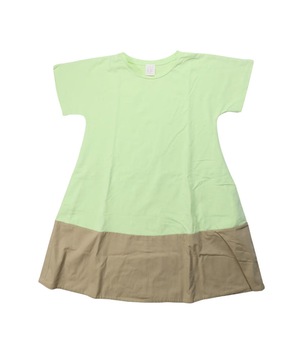 A Green Short Sleeve Dresses from COS in size 6T for girl. (Front View)