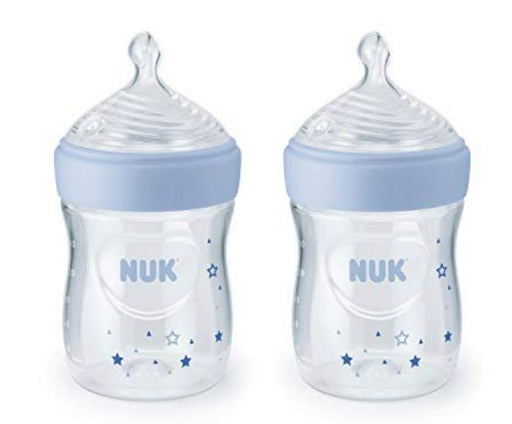 A Blue Utensils & Containers from Nuk in size 0-3M for neutral. (Front View)