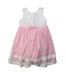 A White Sleeveless Dresses from Chickeeduck in size 5T for girl. (Front View)