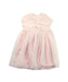 A Pink Short Sleeve Dresses from Petit Bateau in size 2T for girl. (Back View)