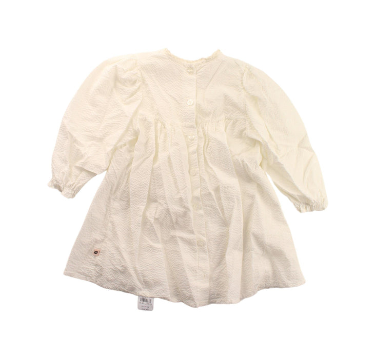 A White Long Sleeve Dresses from Happy Prince in size 12-18M for girl. (Back View)