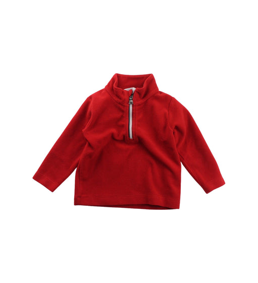 A Red Zippered Sweatshirts from Moncler in size 12-18M for girl. (Front View)