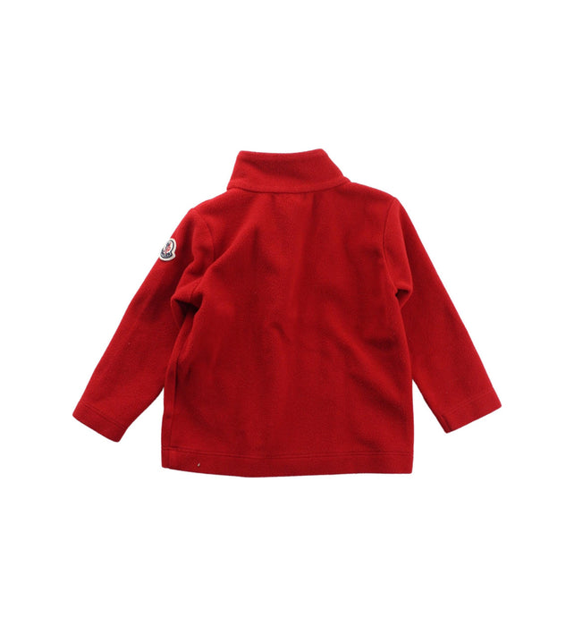 A Red Zippered Sweatshirts from Moncler in size 12-18M for girl. (Back View)