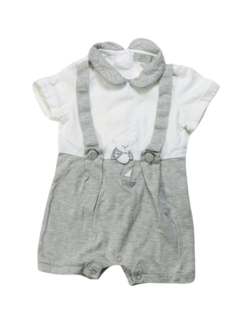 A Grey Short Sleeve Rompers from Nicholas & Bears in size 6-12M for boy. (Front View)