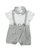 A Grey Short Sleeve Rompers from Nicholas & Bears in size 6-12M for boy. (Front View)