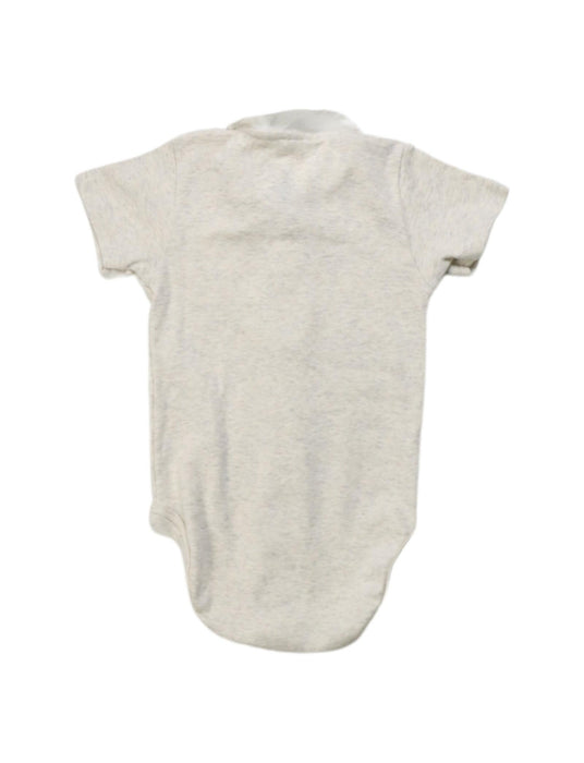 A Ivory Short Sleeve Bodysuits from Petit Bateau in size 6-12M for neutral. (Back View)