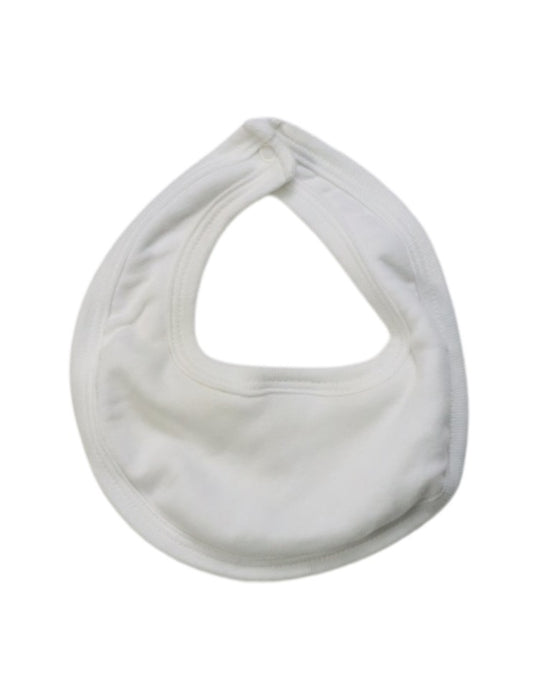 A White Bibs from Petit Bateau in size O/S for neutral. (Front View)