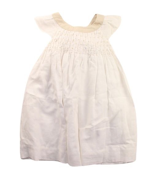 A White Short Sleeve Dresses from Jacadi in size 12-18M for girl. (Front View)