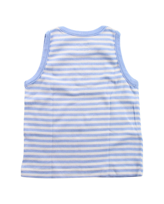 A Blue Sleeveless T Shirts from Jojo Maman Bébé in size 18-24M for boy. (Back View)