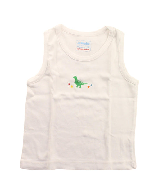 A White Sleeveless T Shirts from Jojo Maman Bébé in size 18-24M for boy. (Front View)