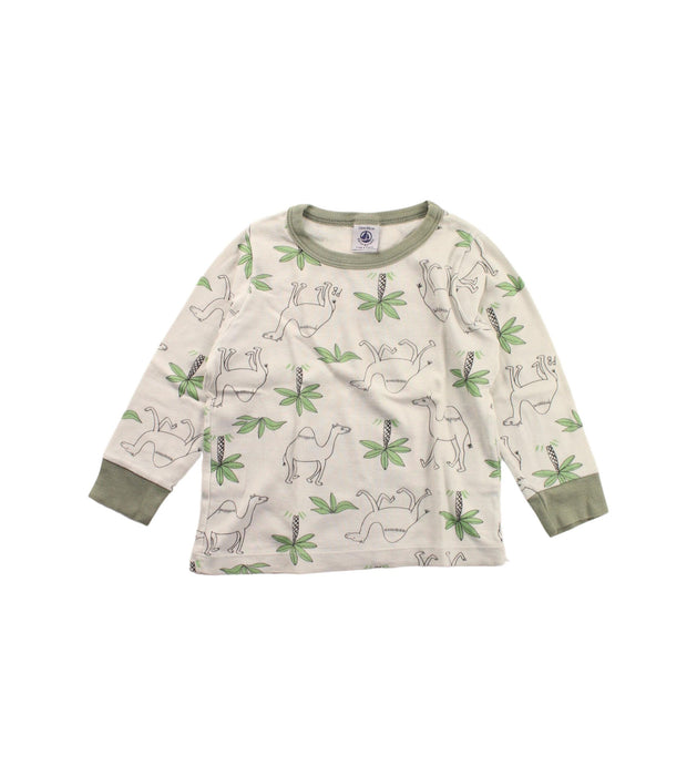 A White Pants Sets from Petit Bateau in size 2T for boy. (Front View)