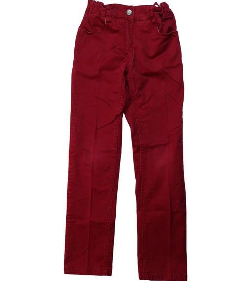 A Red Casual Pants from Jacadi in size 8Y for girl. (Front View)