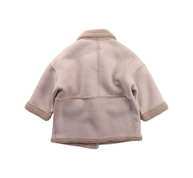 A Beige Coats from Kingkow in size 18-24M for girl. (Back View)