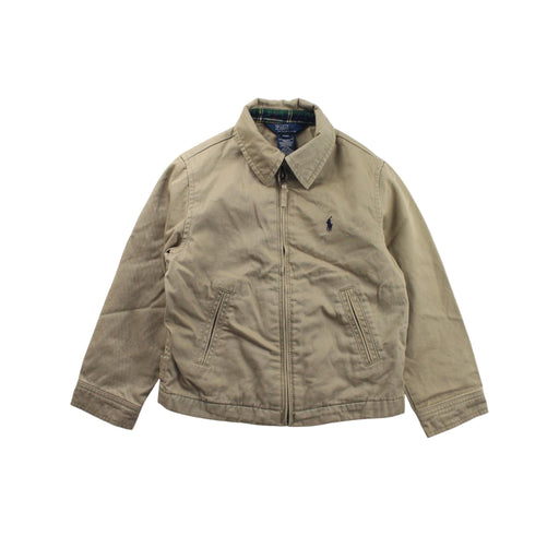 A Beige Lightweight Jackets from Polo Ralph Lauren in size 4T for boy. (Front View)