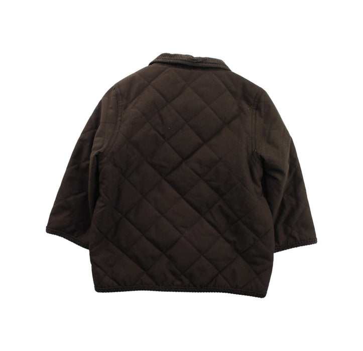 A Brown Puffer/Quilted Jackets from Janie & Jack in size 12-18M for boy. (Back View)