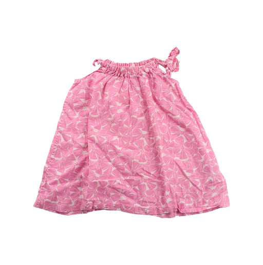 A Pink Sleeveless Dresses from Jacadi in size 6-12M for girl. (Front View)