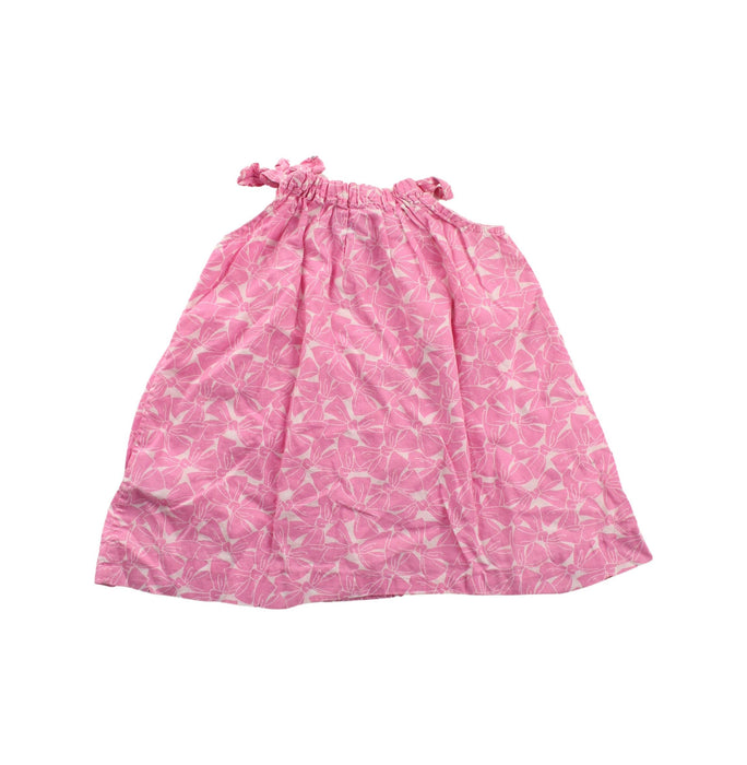 A Pink Sleeveless Dresses from Jacadi in size 6-12M for girl. (Back View)