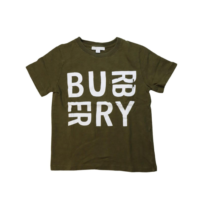 A Green Short Sleeve T Shirts from Burberry in size 8Y for boy. (Front View)